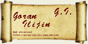 Goran Ilijin vizit kartica